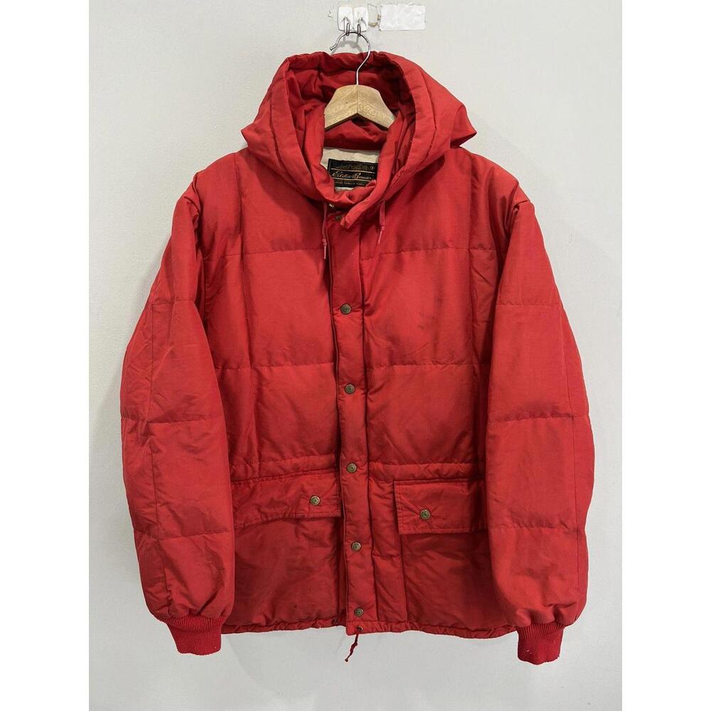 Vintage 70s Eddie Bauer Puffer Jacket Down Red Kara Koram